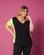 Blusa Plus Size Bicolor Em Viscose