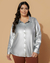 Camisa Plus Size Em Couro Fake - loja online