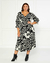 Vestido Plus Size Estampado Em Viscose