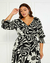 Vestido Plus Size Estampado Em Viscose - Lenner