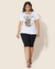 Blusa T-shirt Plus Size Em Algodão Com Estampa Ilustrativa - Lenner