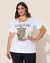 Blusa T-shirt Plus Size Em Algodão Com Estampa Ilustrativa