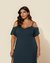 Vestido Plus Size Longo Com Alça E Fendas Laterais - Lenner