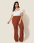 Calça Plus Size Modeladora Flare Bailarina Cintura Alta - Lenner