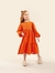 Vestido Infantil Molecotton Laranja Flame