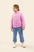 Jaqueta Infantil Genderless Tactel Dublado Rosa Peonia