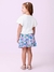 Conj. Blusa Perola e Saia Azul Margaridas - Momi Verão - Le Petit Boutique Infantil