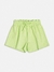 Shorts de Moletom Com Strass Verde Soft Lime - Momi Verão