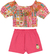 Conjunto Blusa Com Manga e Shorts Rosa - Jaca-Lelé