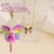 collar mariposa barbie fairytopia, acero inoxidable