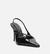 Sandália Arezzo Scarpin Preto Verniz Salto Alto Slingback