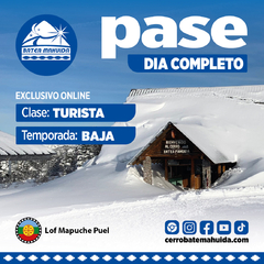 Pase Día Completo / Turista / Temporada Baja 2024