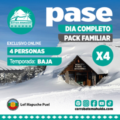 Pases Día Completo / 4 Personas / Temp Baja 2024