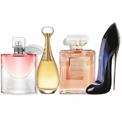 KIT PERFUMES 1.1 (JADORE 10ML + VIDA BELLA 65ML + COCO CHANEL 100 ML + GOOD GIRL 80ML) DAMA