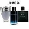 PROMO 26 (3 PERFUMES INVICTUS + SAUVAGE + BLEU CHANEL TODOS 100 ML) EXCELENTE CALIDAD Y PRESENTACIÓN