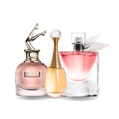 PROMO 4 PERFUMES PARA DAMA SCANDAL 90ml, JADORE 100ml Y VIDA BELLA 75 ml GRAN DURACIÓN