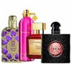 PROMO - 57(4 PERFUMES ORIENTICA VELVET GOLD, MONTAL ROSES MUSK, BACCARAT ROUGE, BLACK OPIUM)DAMA