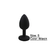 Plug Anal Redondo em Silicone Preto com Pedra - comprar online