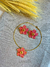 Conjunto Flor com miolo dourado