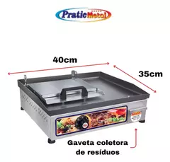 Chapa Elétrica De Lanches C/ Prensa 40x35 Premium 220v - comprar online