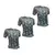 Kit 3 (três) Camisas Camufladas Padrão EB Dryfit Liso