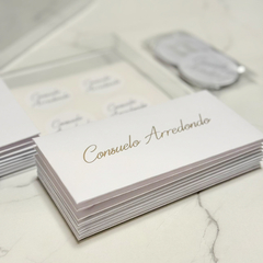 Sobres personalizados con foil