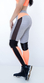 Legging Metallic Girl Orange Fluo