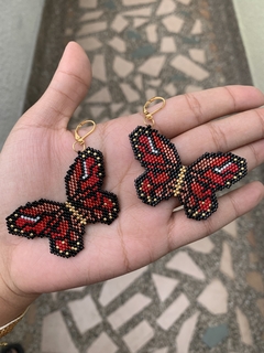 Aretes medianos mariposa monarca - comprar online