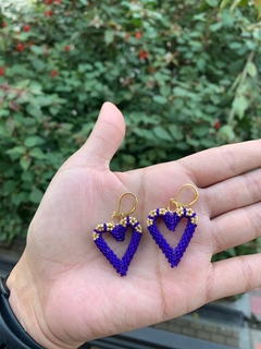 Aretes corazón en 3d