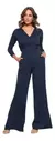 Conjunto Feminina Pantalona Transpasse Azul Marinho - comprar online