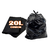 Saco De Lixo Preto Comum 20L C/100UN