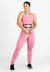 Conjunto Calça Legging Cintura Alta + Cropped Alcinha - Rosa