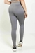 Calça legging cintura alta assimétrica com detalhe em tule - Cinza e Preto - comprar online