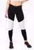 Calça Legging Fitness Detalhes E Faixas Branco - Preto