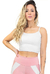 Cropped Alcinha Basic Branco Fitness