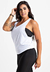 Regata Fitness Branca Nadadora + Top Com Faixa - comprar online