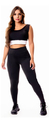 Calça Legging Preta + Cropped Regata Conjunto Fitness - comprar online