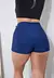 Short Fitness Cintura Alta Liso Com Cadarço Fake - Azul Marinho - comprar online