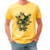 Camiseta Caveira #17 algodão amarelo