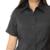 Camisa feminina social manga curta oxfordine - comprar online