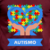 Camiseta Autismo 03 malha pv vinho - comprar online