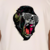 Camiseta Gorilla listening to music algodão off white - comprar online