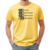 Camiseta foco, motivação, dedicação, desculpas malha pv amarelo ouro