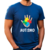 Camiseta Autismo 04 algodão fio 30 azul royal