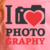 Camiseta I love photo graphy malha pv rosa chiclete - comprar online