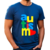 Camiseta Autismo 01 algodão fio 30 azul royal