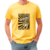 Camiseta Make coffee not war algodão amarelo