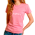 Camiseta Constância malha pv rosa chiclete