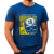 Camiseta Caveira #18 algodão fio 30 azul royal