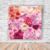 Painel quadrado em microfibra Floral